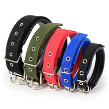 Load image into Gallery viewer, Dog collar nylon light collar soft leather lined dog foam collar simple refreshing 4 color 5 specifications pet supplies
